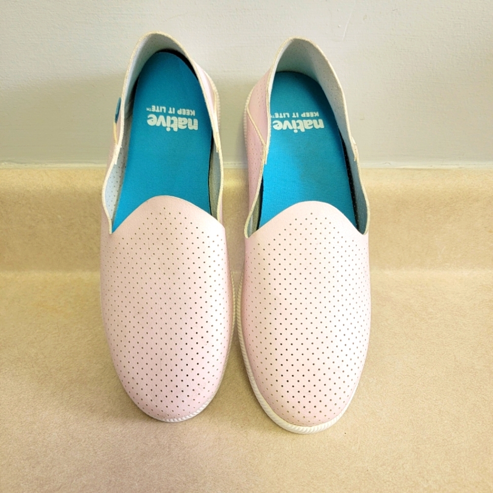 Native Women's Size 7 Pink Slip-On Shoes Jefferson Breathable Lightweight